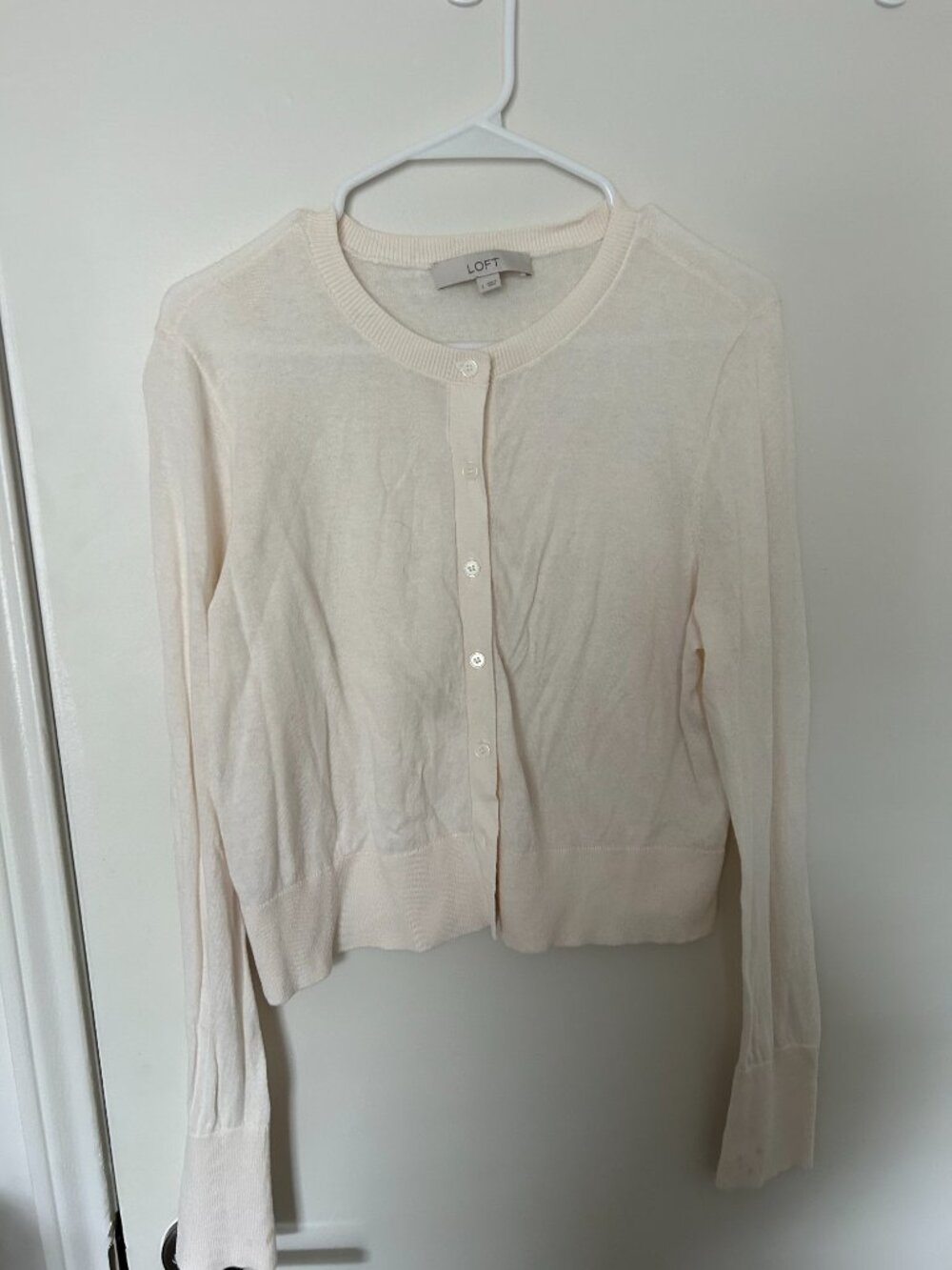Loft off white cardigan